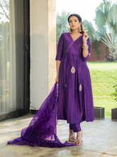 Amethyst Aura Chanderi Kurta Set